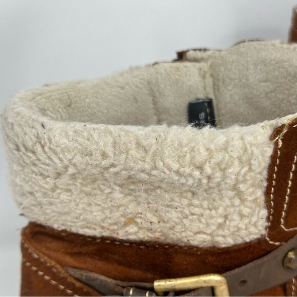 Tamaris Stacked Heel Fleece lined Suede Waterproof Winter Boots - Picture 4 of 13